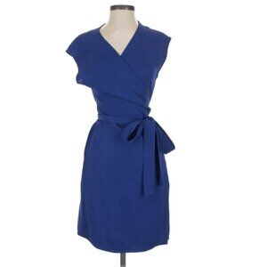 🌟 The Japanese GoWeave Short Sleeve Wrap Dress, Blue (4)